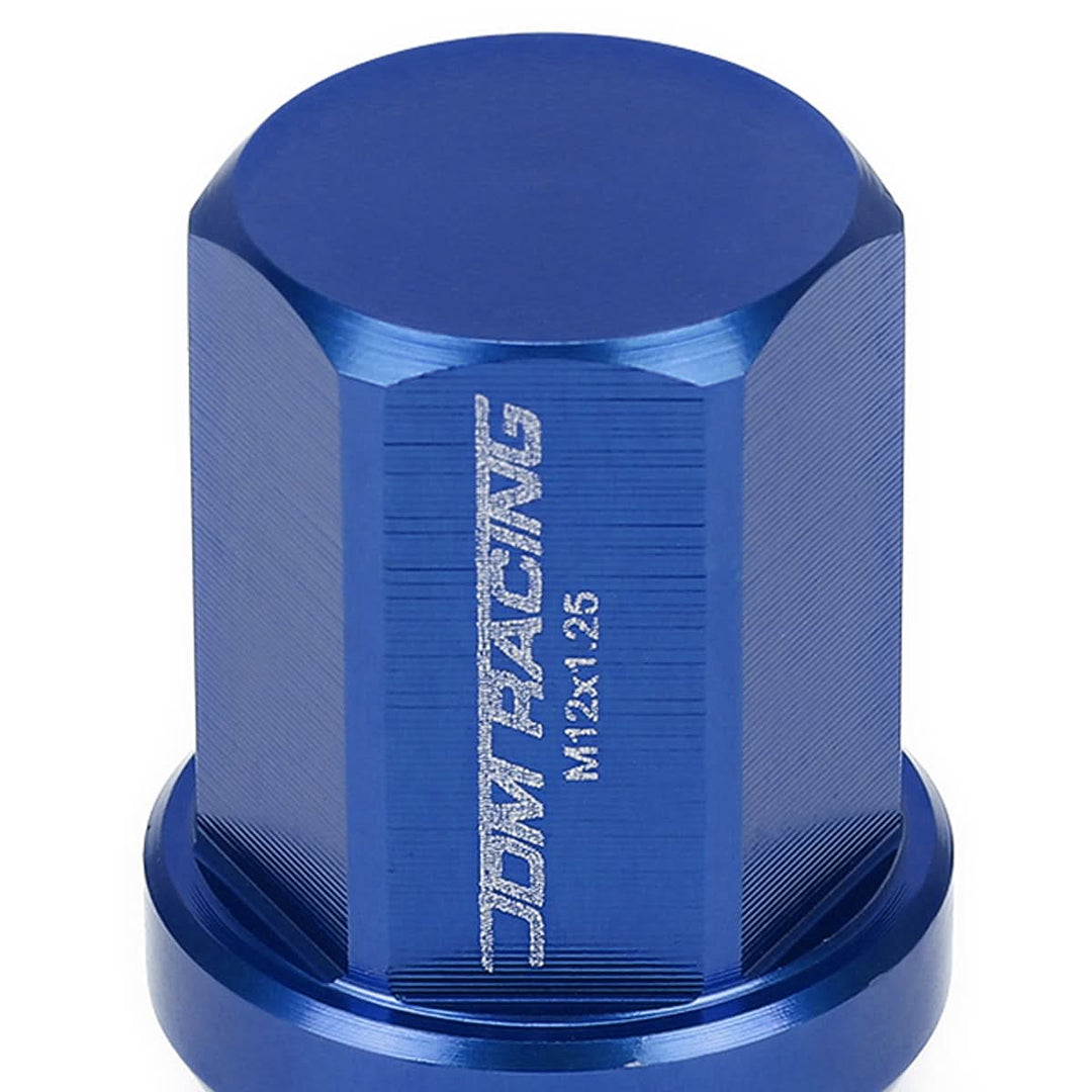Acorn Style Aluminum Lug Nuts M12x1.25 20pc Set - Blue
