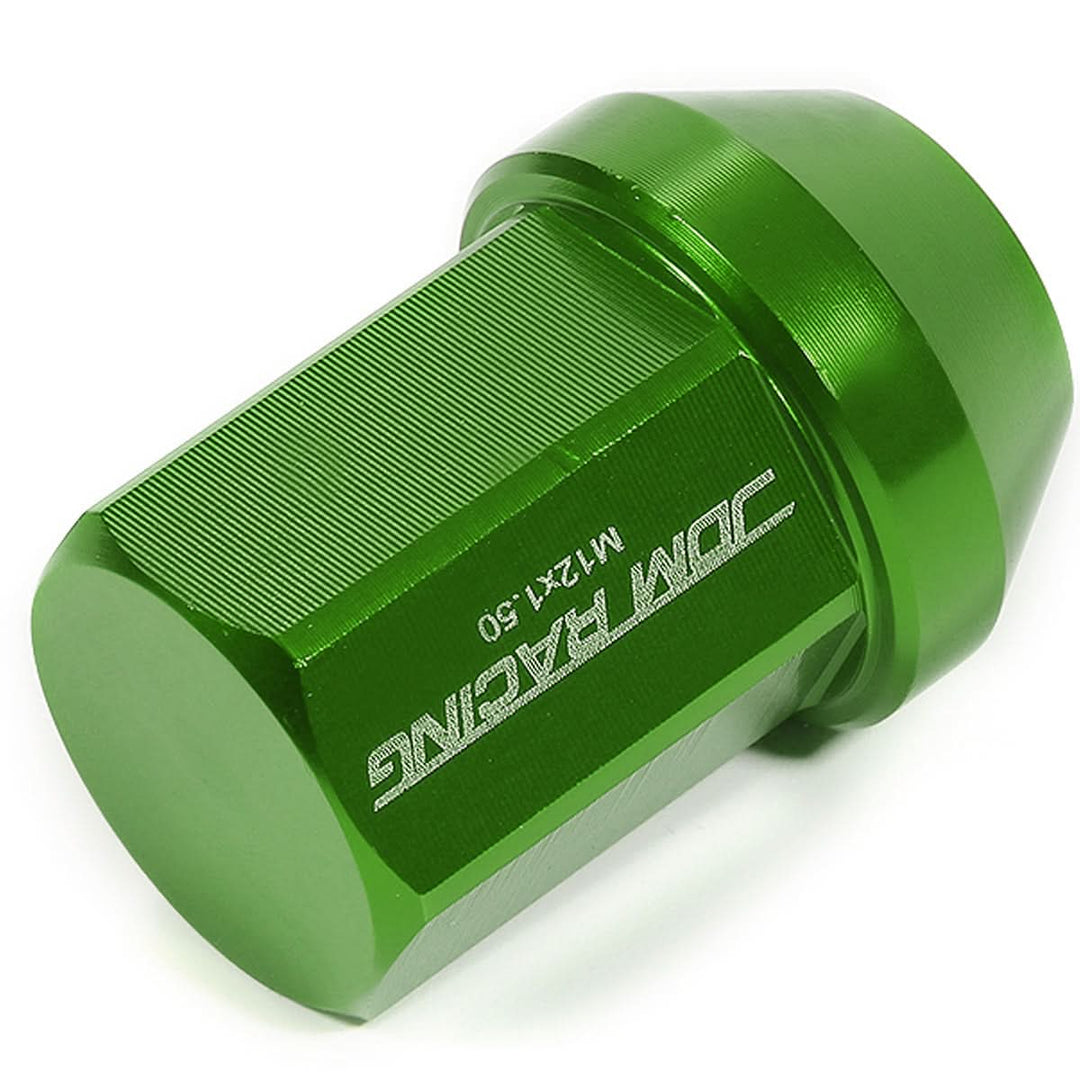 Acorn Style Lug Nuts M12 x 1.5 Green Aluminum 20pc Set