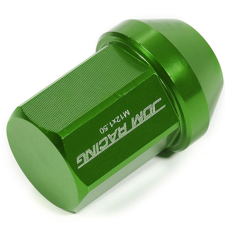 Acorn Style Lug Nuts M12 x 1.5 Green Aluminum 20pc Set