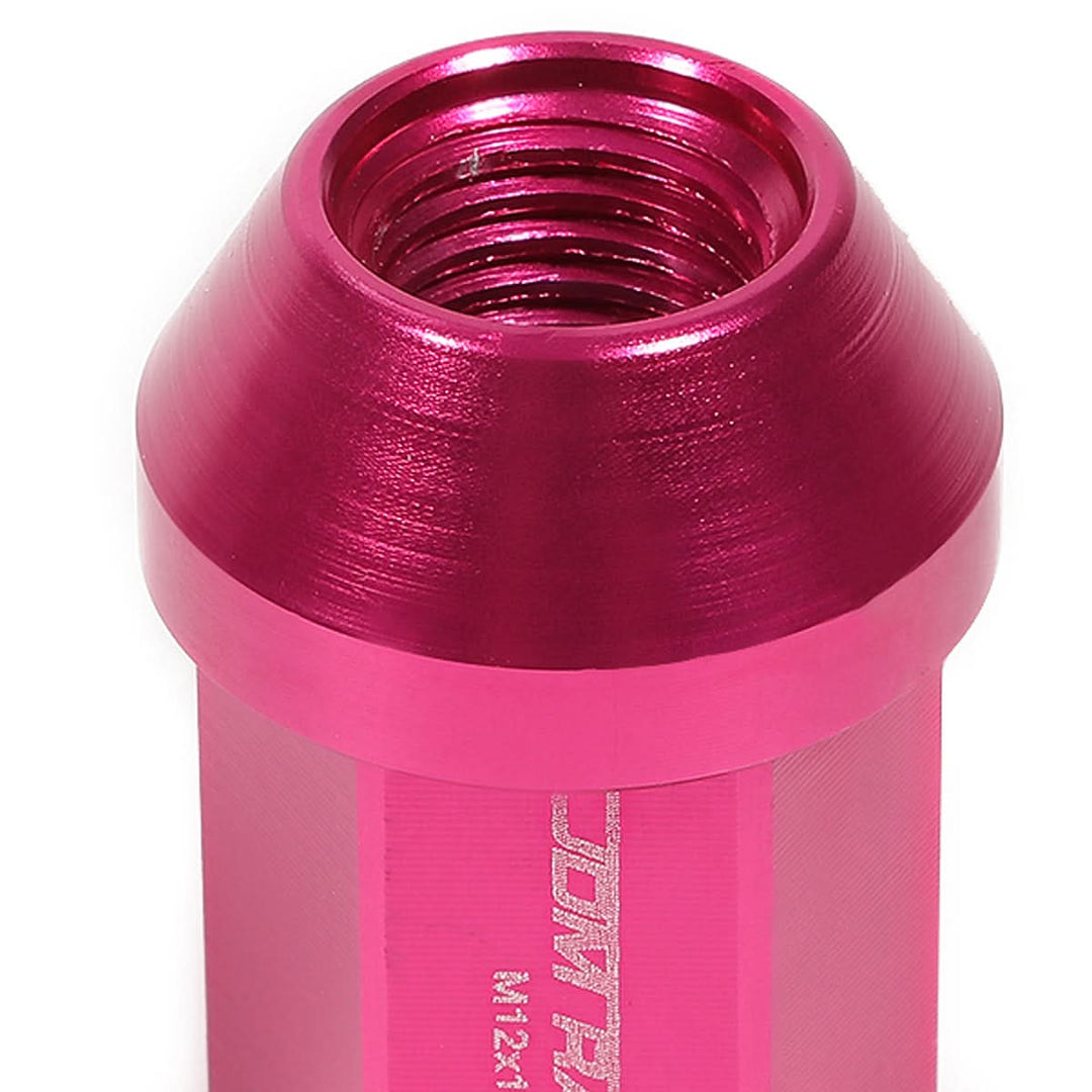 M12 x 1.5 Acorn Style Aluminum Lug Nuts - 35mm Pink 20pc Set