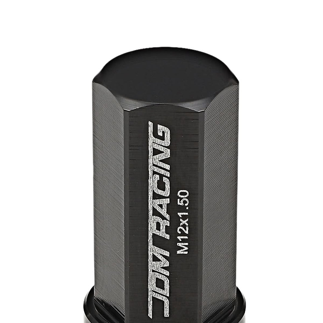M12 x 1.5 Acorn Style Extended Lug Nuts - Aluminum Black 20pc Set