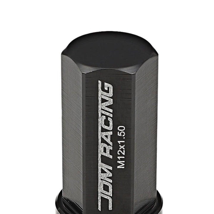 M12 x 1.5 Acorn Style Extended Lug Nuts - Aluminum Black 20pc Set