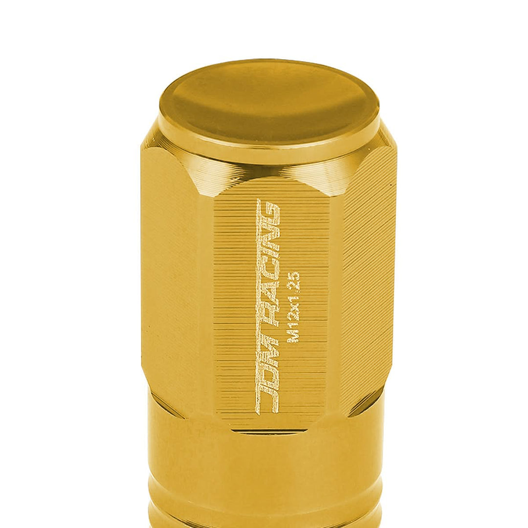 M12 x 1.25 Extended Grooved Shank Lug Nuts 20pc Set Aluminum