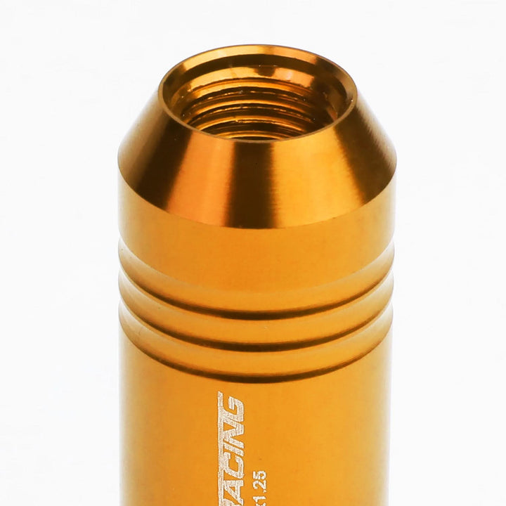 M12 x 1.25 Extended Aluminum Lug Nuts 60mm Tall Orange 20PC Set