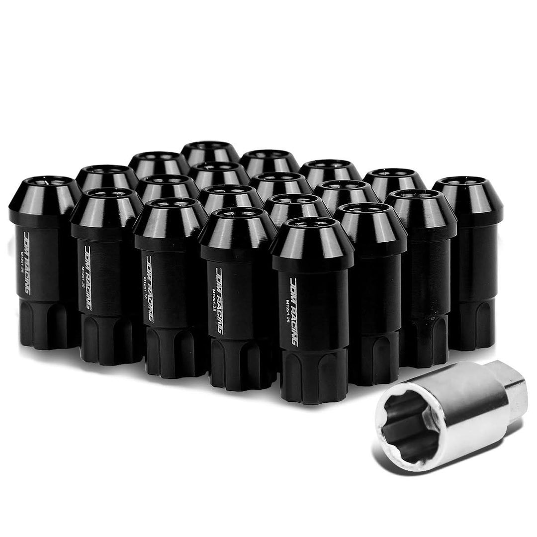 M12 x 1.25 L40 Style Extended Lug Nuts with Locks 20pc - Aluminum