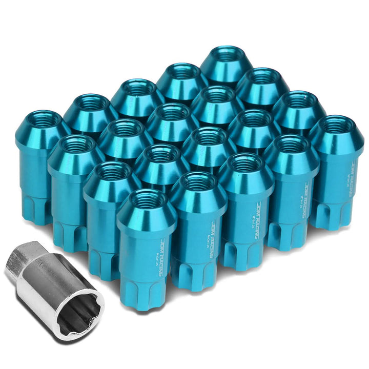 M12 x 1.5 Extended L40 Style Lug Nuts 20pc Set w/ Locks - Aluminum