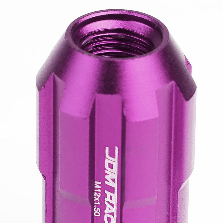 M12 x 1.5 Purple Spline Lug Nuts 50mm Extended Open End 20pc w/ Locks