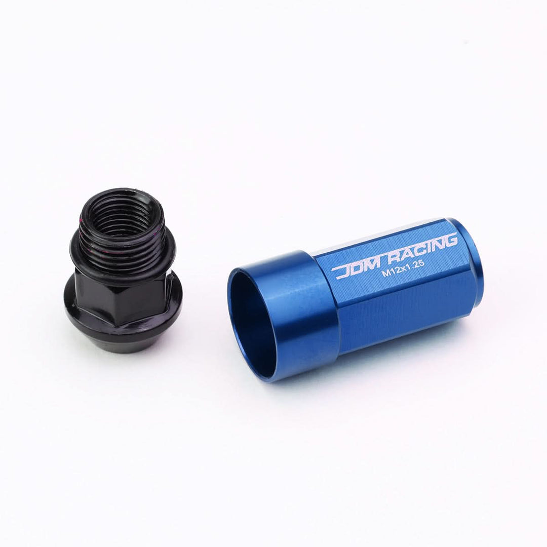 Universal Aluminum M12 x 1.25 Extended Lug Nuts 20pc Set Blue