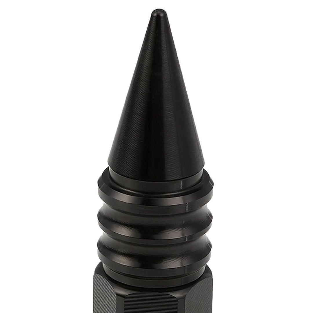 M12 x 1.5 Aluminum Lug Nuts with Removable Spike 20pc Set Black