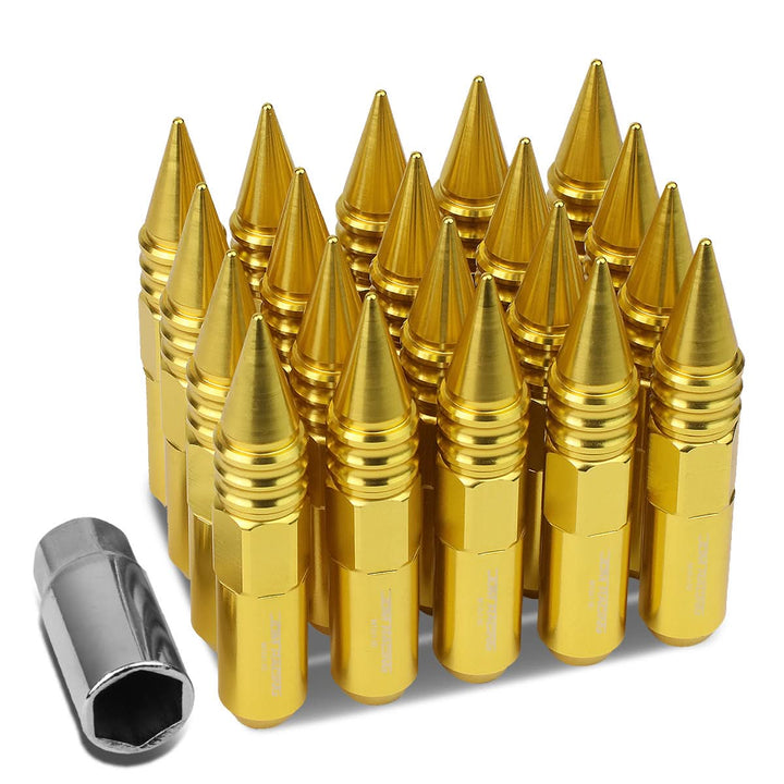 M12 x 1.5 60mm Spike Lug Nuts 20pc Set Aluminum