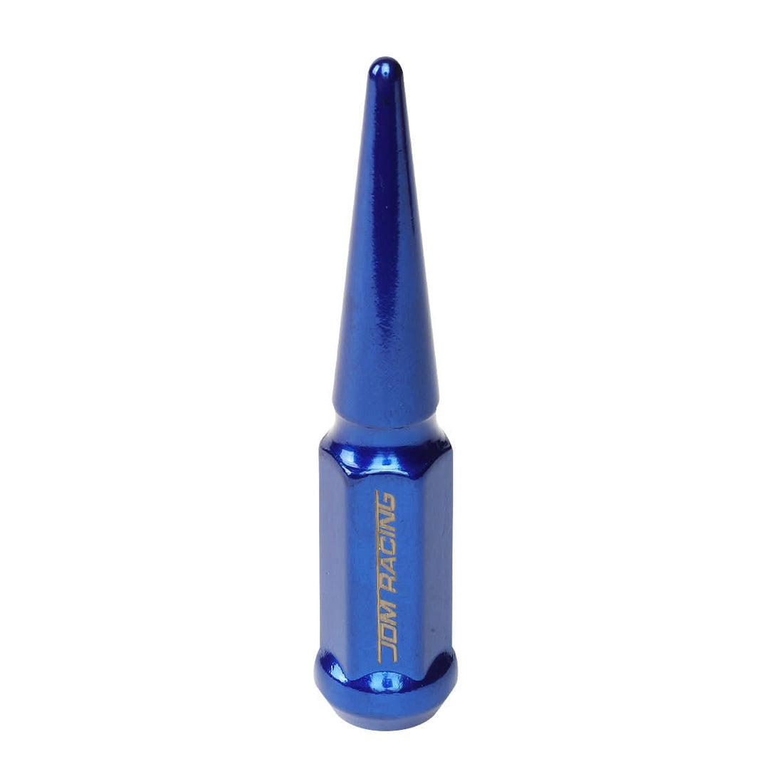 Steel Spike Lug Nuts M14 x 1.5 Closed End 24 Pack Blue