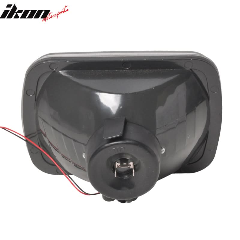 7x6in Blue Halo H4 Bulb Sealed Beam Square Headlight Headlamp