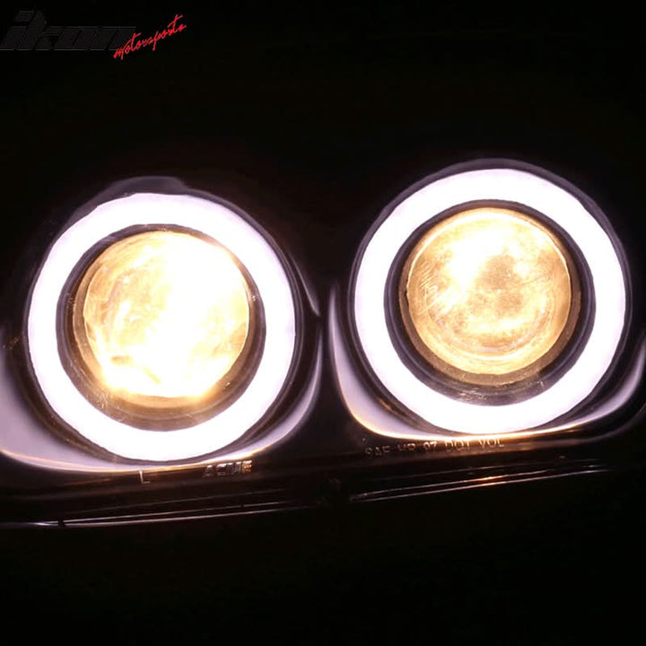 1997-2003 Corvette C5 Headlight Projector Dual LED Halo Rim HID 6000K