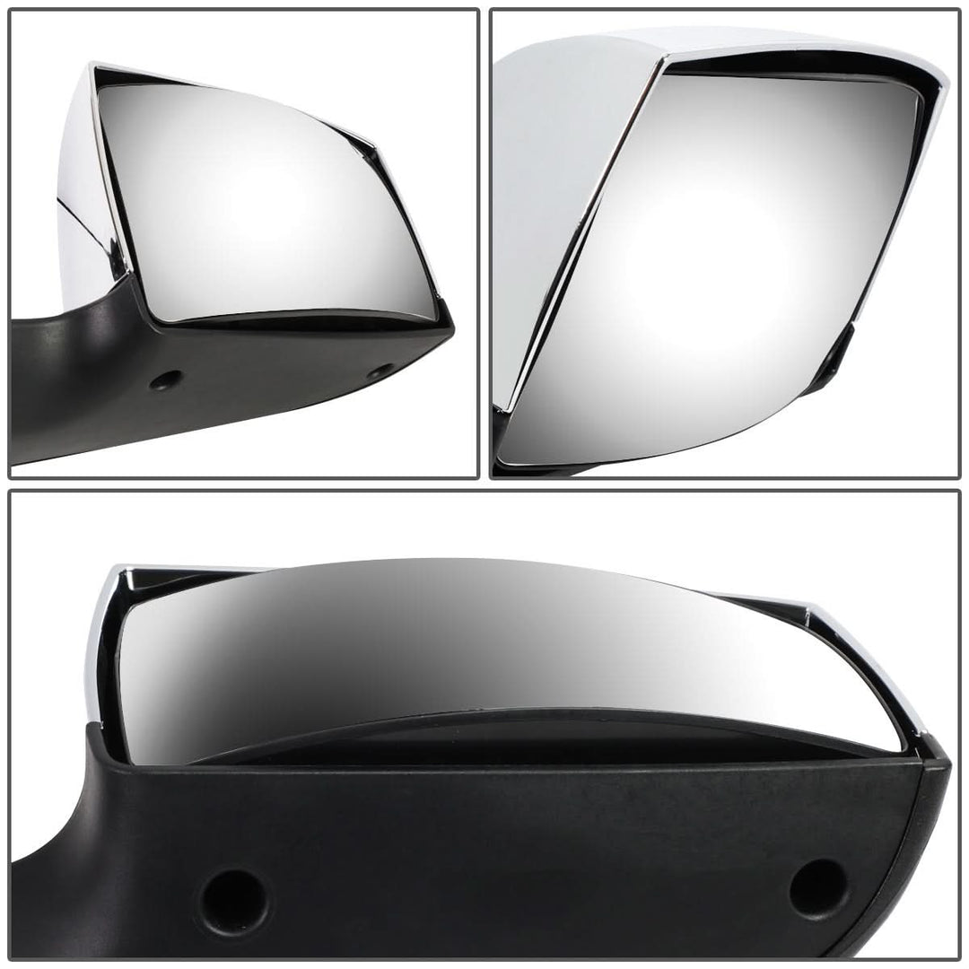 04-18 Volvo VN Hood Mirror Manual Arrow Sequential LED Chrome