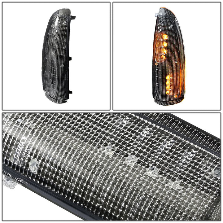 2000-2007 Ford F-250 F-350 Towing Mirror Side Lights Black Amber LED