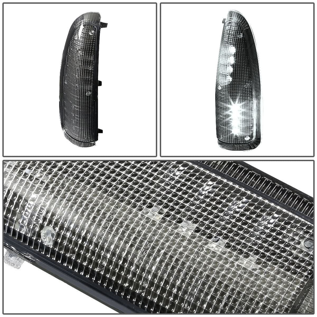 00-07 Ford F-250 F-350 Towing Mirror Side Light Pair Black/White LED