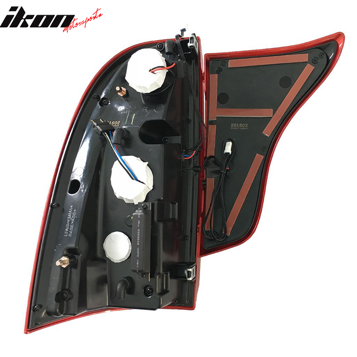 2005-2015 Toyota Tacoma CR Clear Lens Red Housing LED Tail Lights 4PC