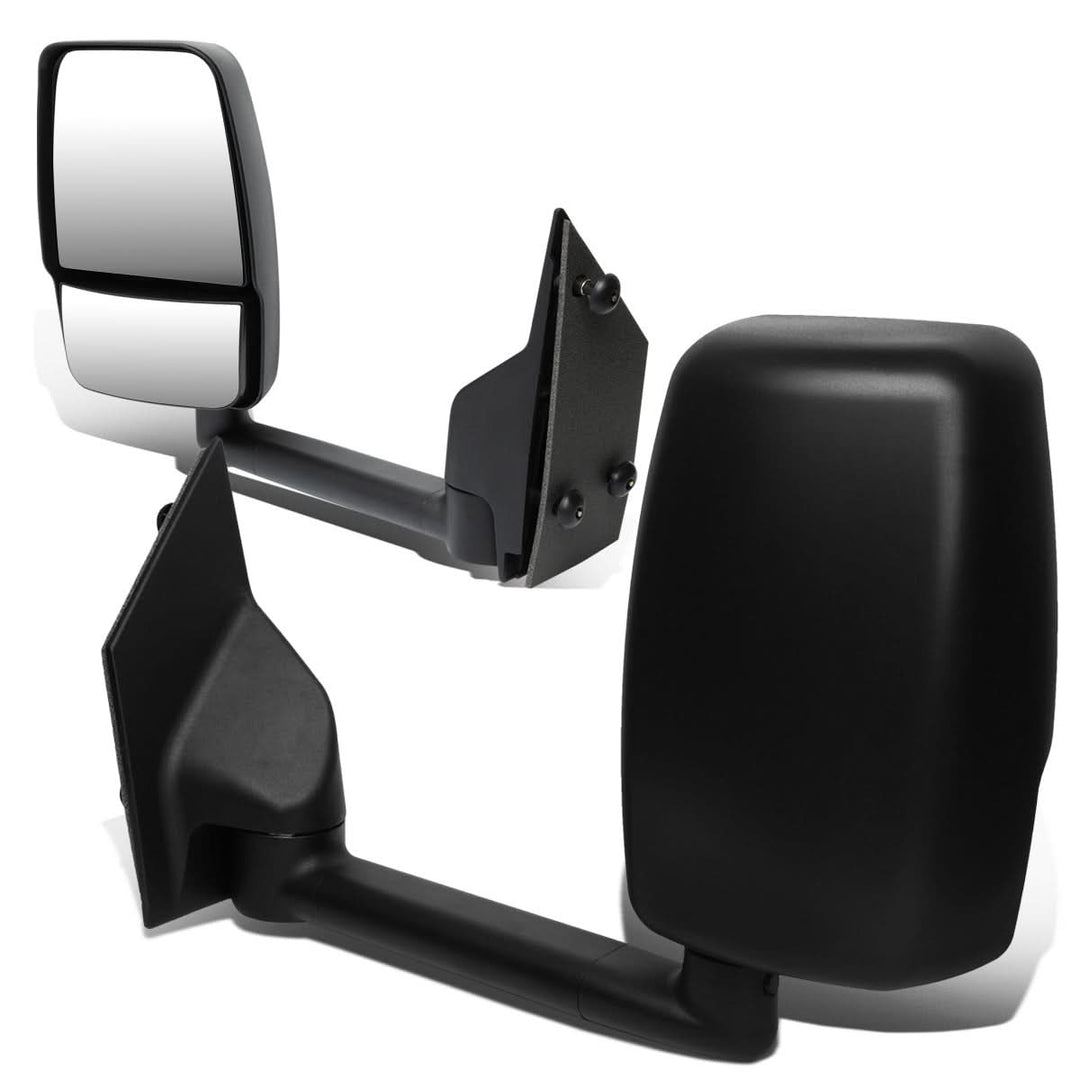 03-18 Chevy Express GMC Savana Manual Side Mirror Pair Black