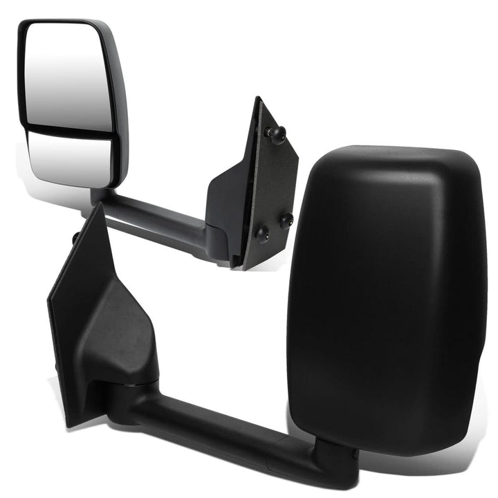 03-18 Chevy Express GMC Savana Manual Side Mirror Pair Black