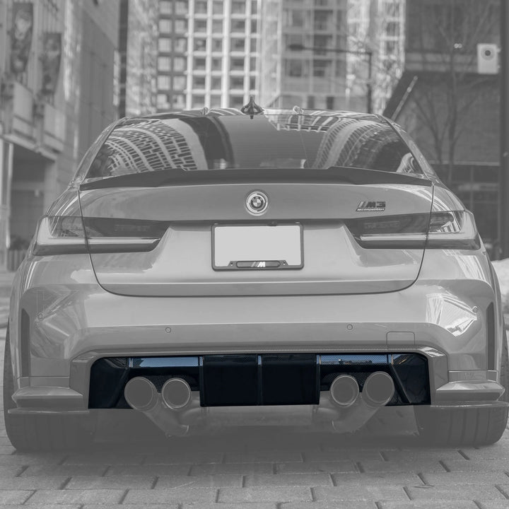 BMW 3 Series G80 M3 G82 G83 M4 Euro Version OE Style Carbon Fiber Rear Diffuser (2019 - 2024)