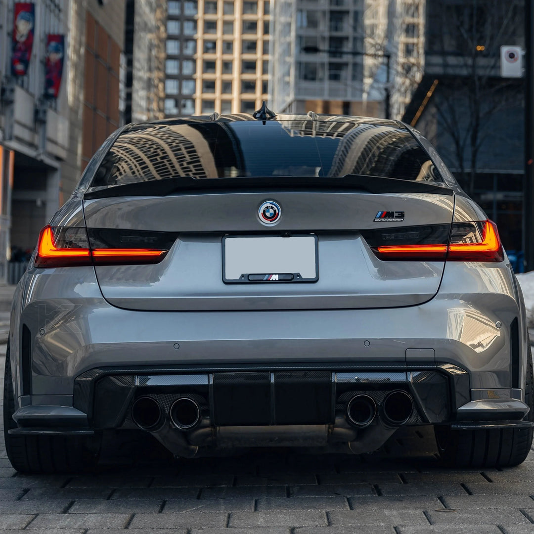BMW 3 Series G80 M3 G82 G83 M4 Euro Version OE Style Carbon Fiber Rear Diffuser (2019 - 2024)
