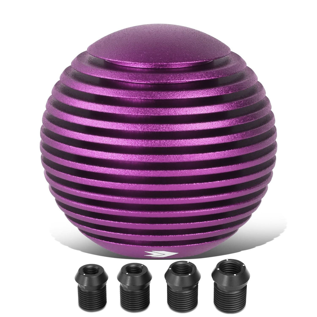 Heatsink Style Ball Shift Knob - 50MM Purple Polyurethane