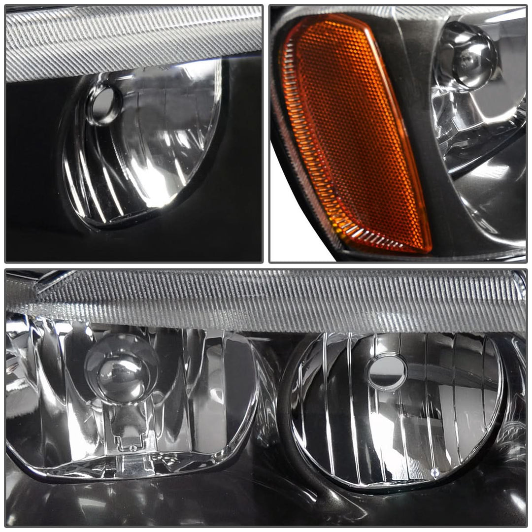99-04 Jeep Grand Cherokee OE Style Left Headlight - Black Housing