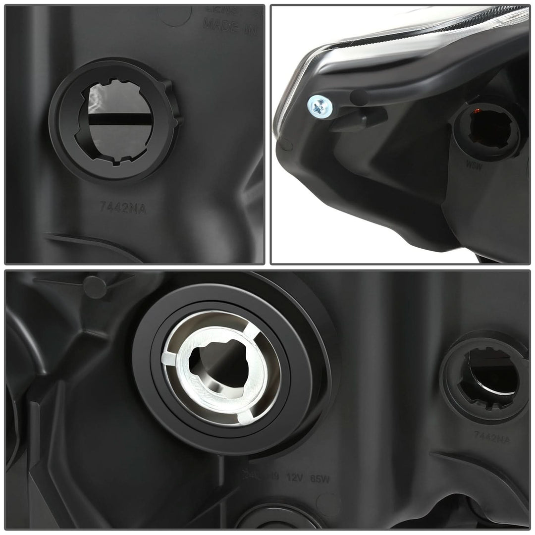 2016-2023 Toyota Tacoma OE Style LED DRL Headlights - Black Housing