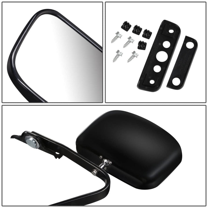 87-91 Ford F-150 Manual Side Mirror - Black
