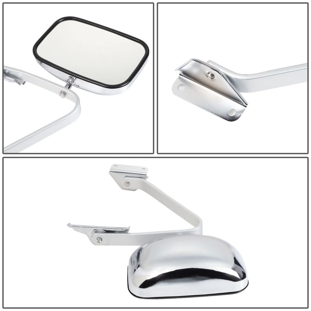 87-91 Ford F-150 OE Style Manual Side Mirror - Chrome
