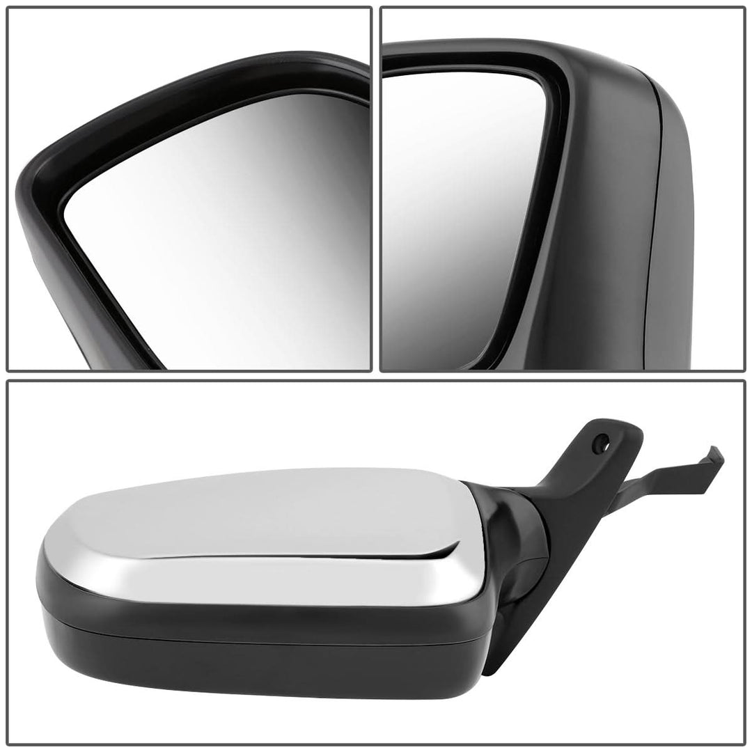 92-97 Ford Bronco F-150 F-250 F-350 Manual Chrome Left Mirror