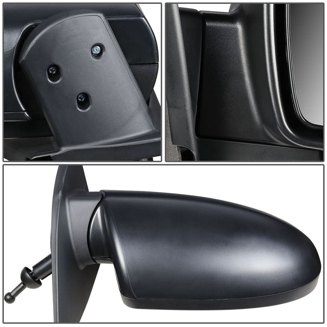 2006-2009 Hyundai Accent OEM Style Manual Side Mirror - Textured Black