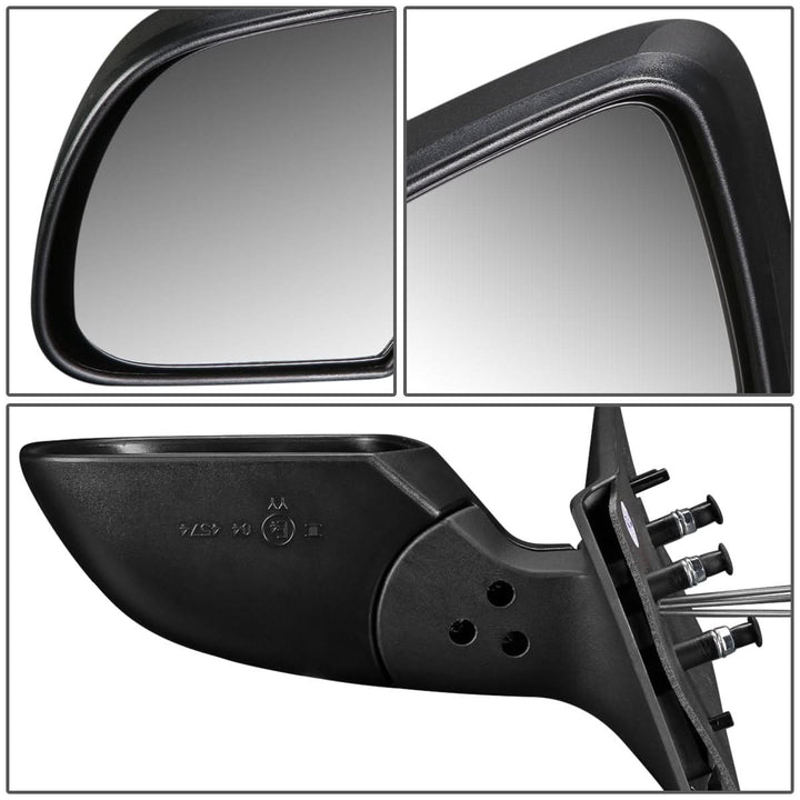 2012-2015 Nissan Versa OEM Manual Side Mirror - Textured Black Left