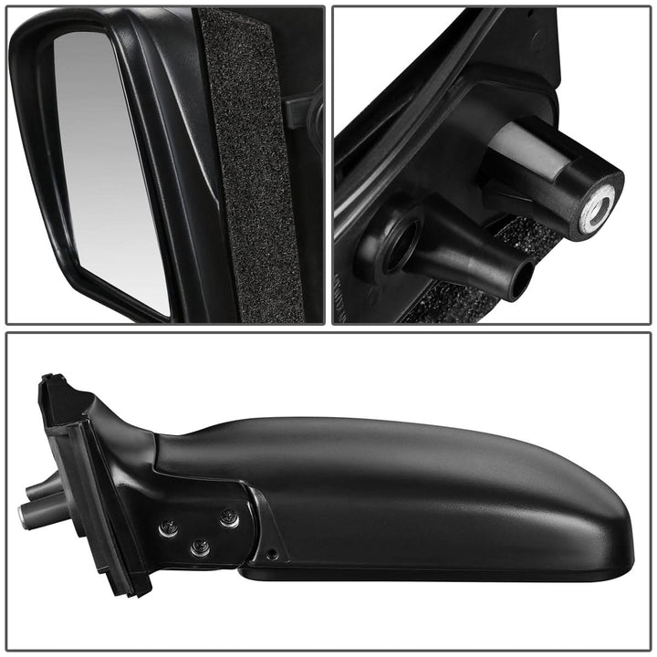 1998-2003 Toyota Sienna OEM Manual Side Mirror - Paintable Black Left
