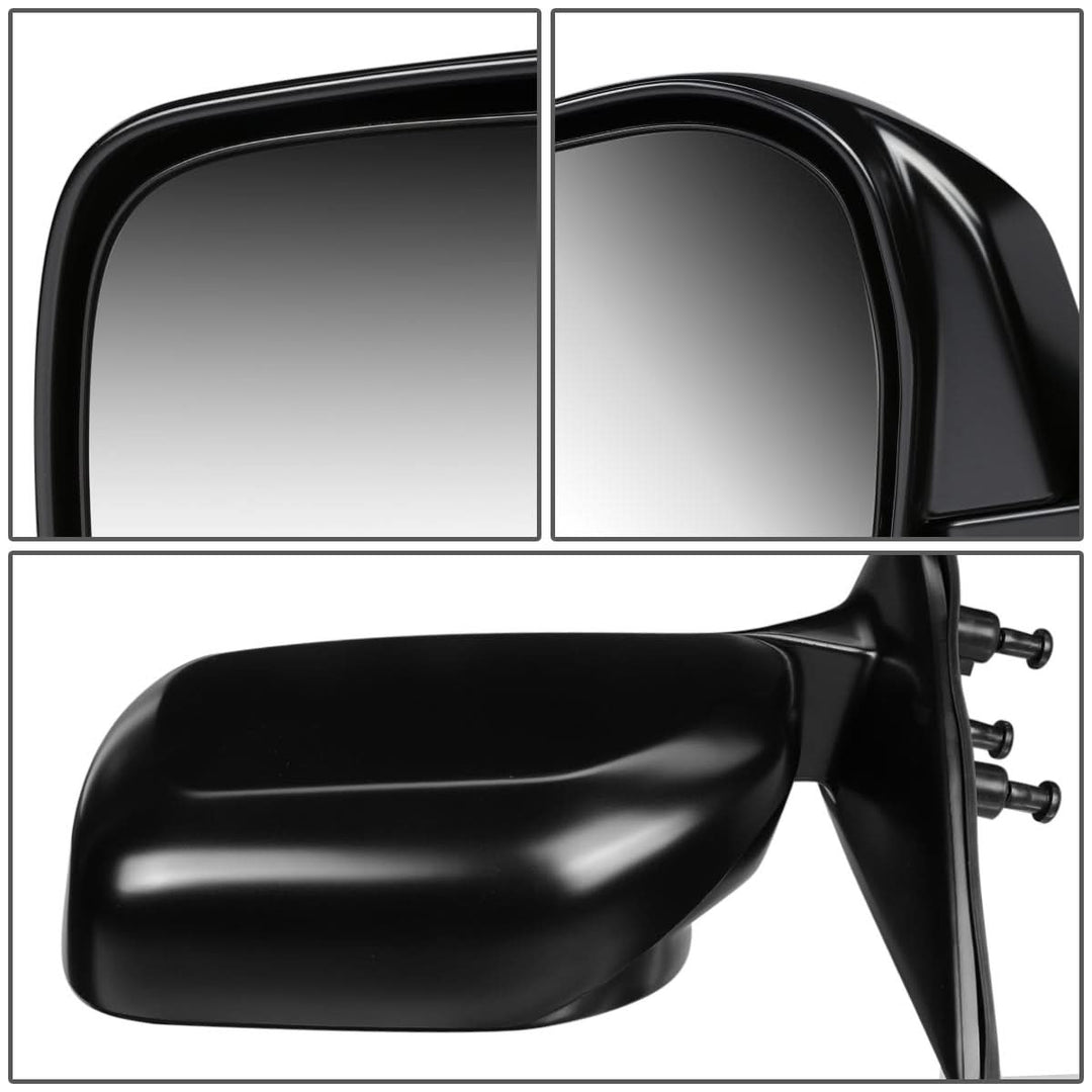 2000 Toyota Tacoma OEM Style Manual Side Mirror - Paintable Black Left