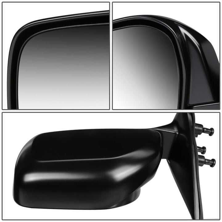 2000 Toyota Tacoma OEM Style Manual Side Mirror - Paintable Black Left