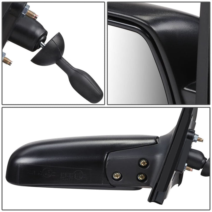 2000-2002 Toyota Echo Manual Side Mirror Right Black Textured