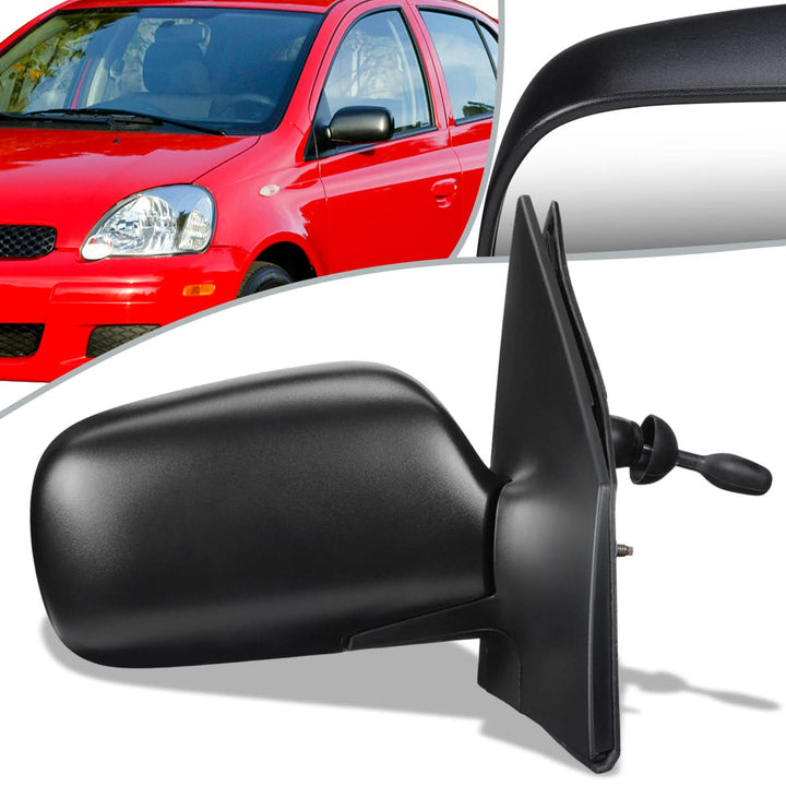 2000-2002 Toyota Echo Manual Side Mirror Right Black Textured