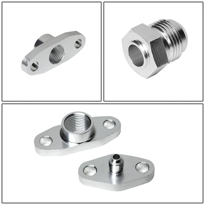Universal Oil Feed Lines Kit - 40" Stainless Steel w/ 10AN Return