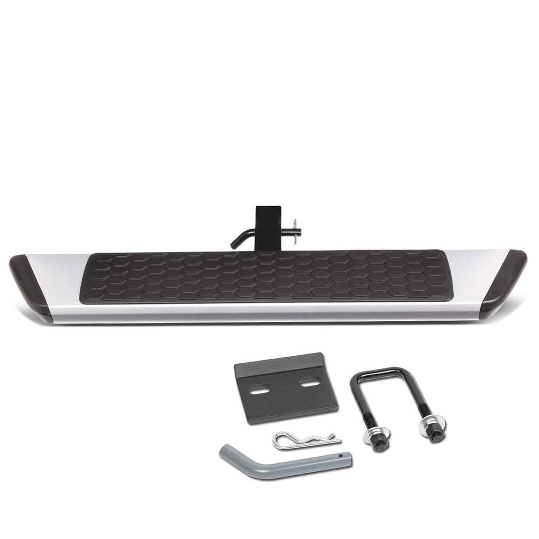 6 Inch Aluminum Hitch Step - Silver