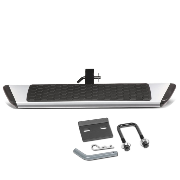 6 Inch Aluminum Hitch Step - Silver