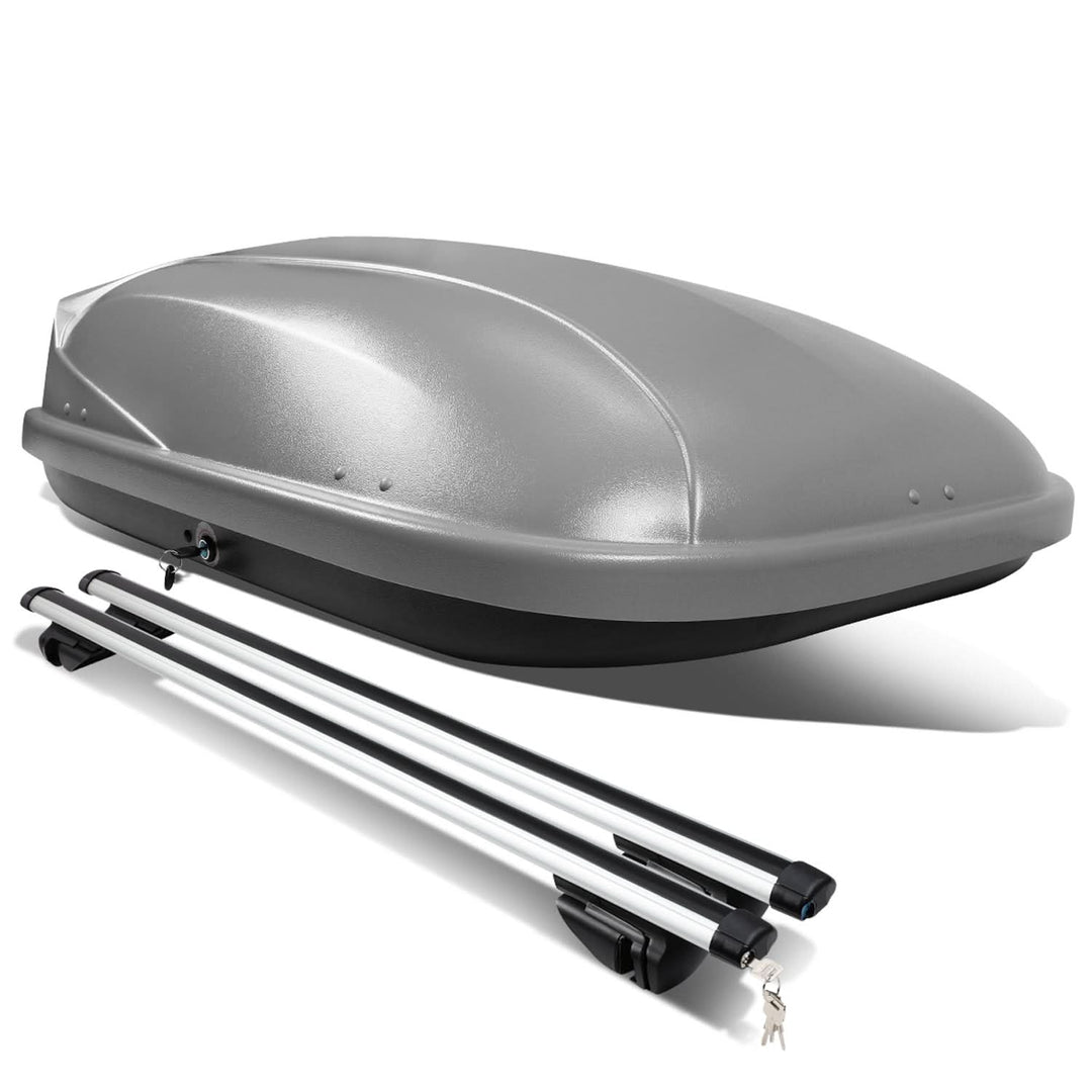 Universal Roof Rack Cross Bars + Cargo Box 120CM Gray