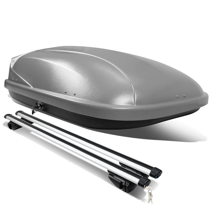 Universal Roof Rack Cross Bars + Cargo Box 120CM Gray
