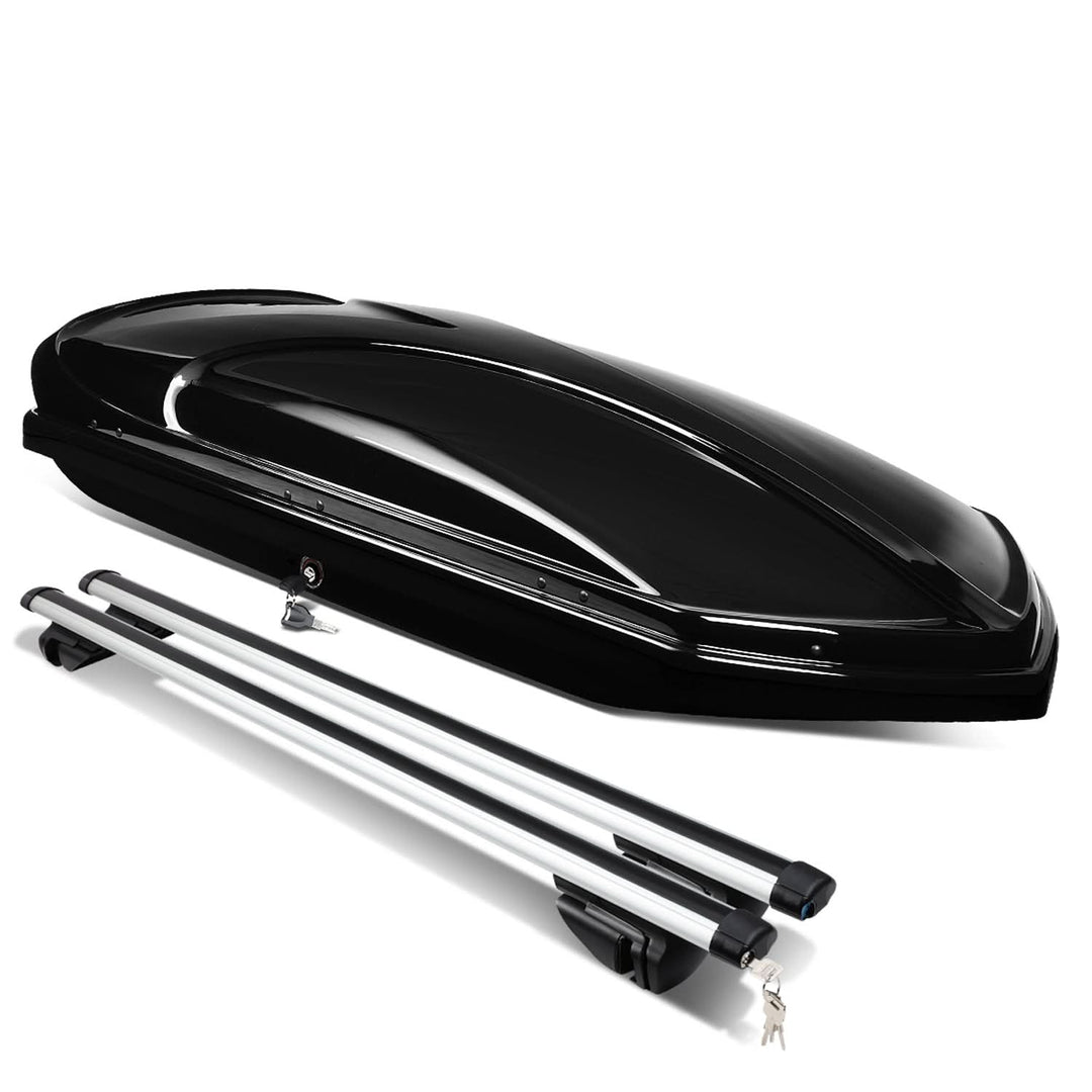 Universal Roof Rack Cross Bars + Cargo Box 135CM Black