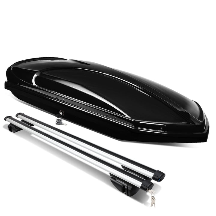 Universal Roof Rack Cross Bars + Cargo Box 135CM Black