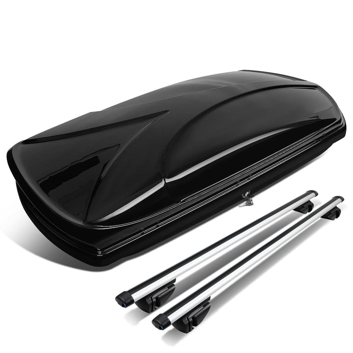 Universal Roof Rack Cross Bars + Cargo Box 135CM Black