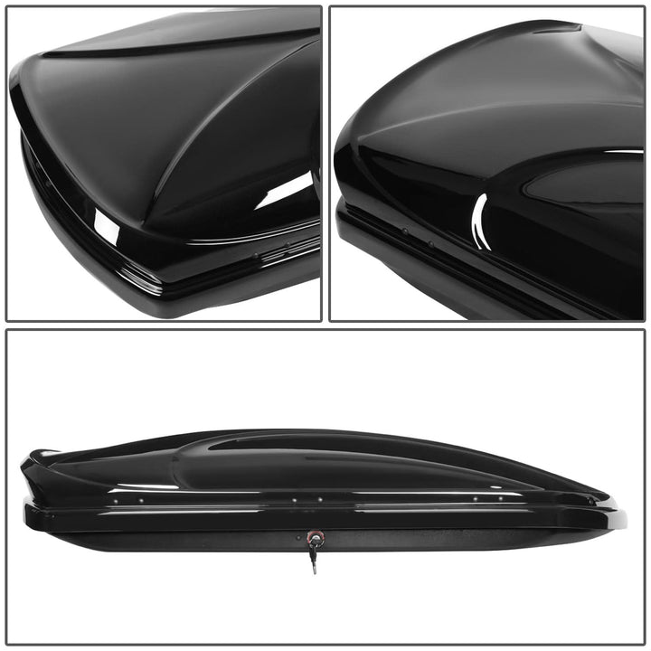 Universal Roof Rack Cross Bars + Cargo Box 135CM Black