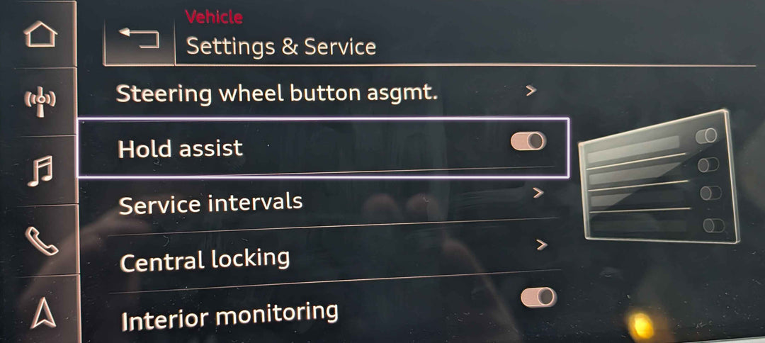 Audi 8Y Auto Hold Activation