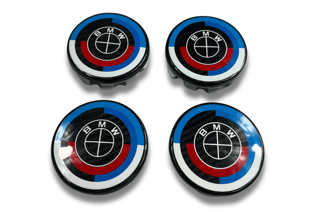 BMW Wheel Caps - Full Carbon Fiber 50th Anniversary Style