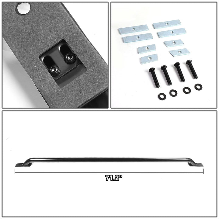 2004-2007 Chevrolet Silverado 1500 66"-68" Bed Rails - Black